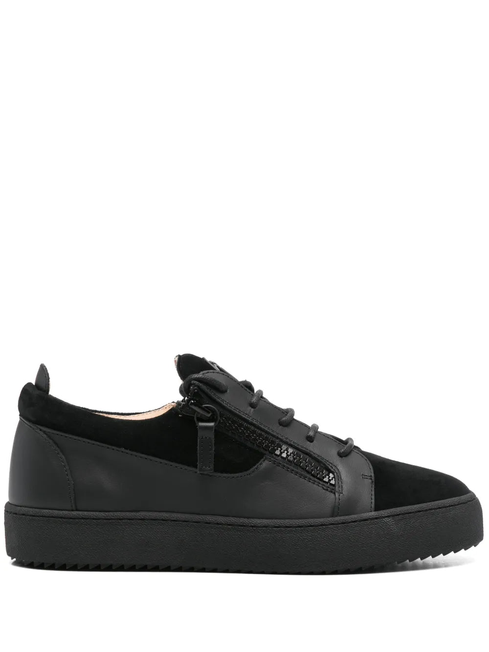 Giuseppe Zanotti tenis bajos Frankie con cierre doble | negro | Image 1