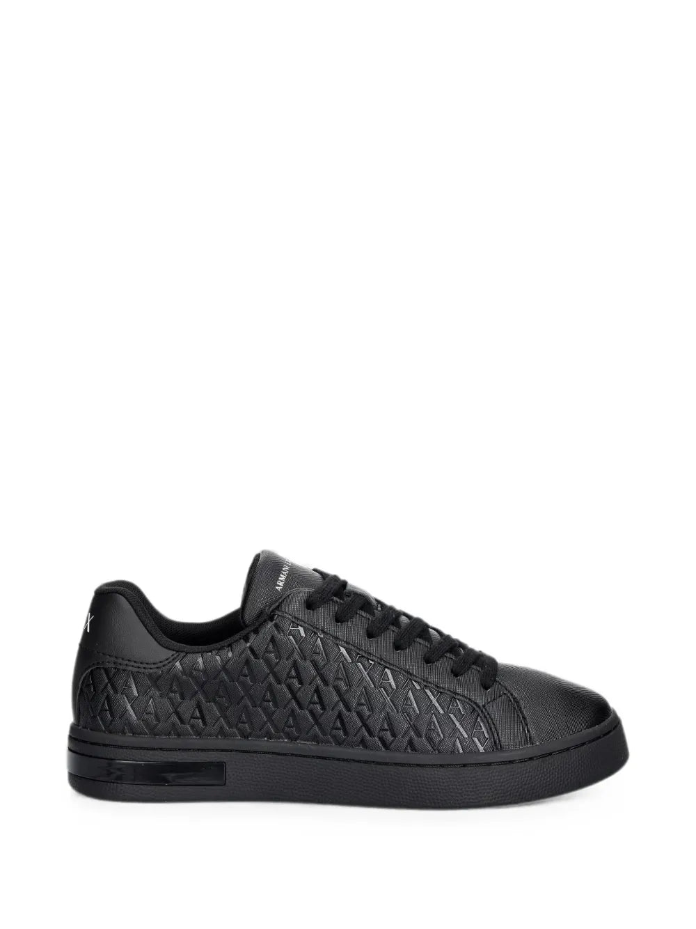 Armani Exchange tenis con agujetas y logo en relieve | negro | Image 1
